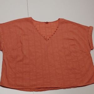 a.n.a Short Sleeve V-Neck Cotton Top!!!